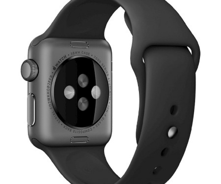 Apple Watch Series 1 42mm Space Gray Aluminum Case with Black Sport Band (MP032) Уценка